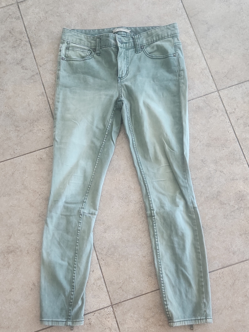 Free People Skinny Jeans in Army Green